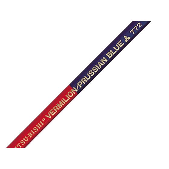 三菱鉛筆 朱藍鉛筆 6角 12本 K772  色鉛筆 単色 教材用筆記具｜jetprice｜03