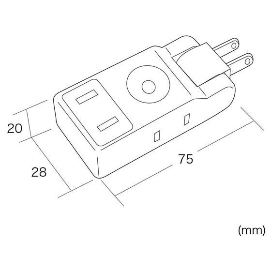 【お取り寄せ】サンワサプライ スイングミニタップ(2P・3個口・ブラック) TAP-AC9BK  ＯＡタップ 延長コード 配線｜jetprice｜05