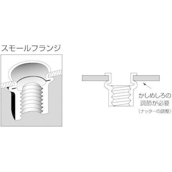 エビ　ブラインドナット　エビナット　板厚2.5　M8×1.25(500個入)　(薄頭・スティール製)　NSK825M