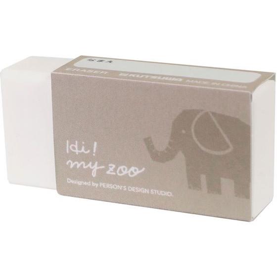 クツワ HI!MY ZOO 消しゴム ワンポイント HZ027B プラスチック消しゴム
