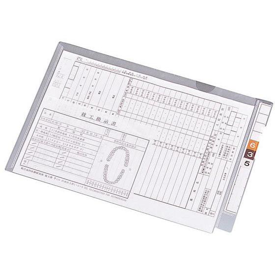 リヒトラブ カルテフォルダー フラップ付シングル横型A4 100枚 HK2003