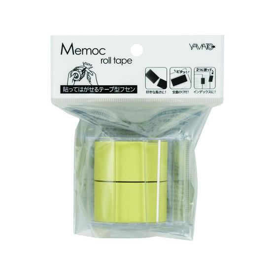 ヤマト メモックロールテープ 黄 25mm×10m カッター付 2巻 R-25CH-1