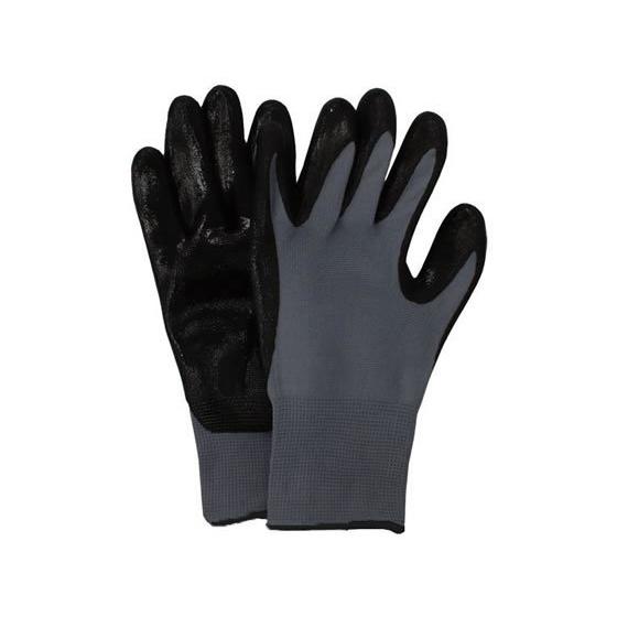 ミタニコーポレーション ニトリル背抜き手袋パワーブラックL 10組