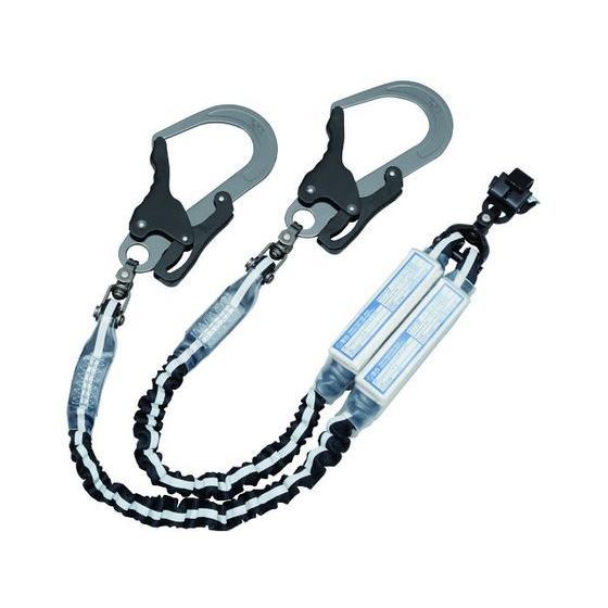 【お取り寄せ】KH 2丁掛ジャバラ剣 アルミ自在ペダル17 黒／反射シルバーライン 墜落制止用器具 安全保護具 作業
