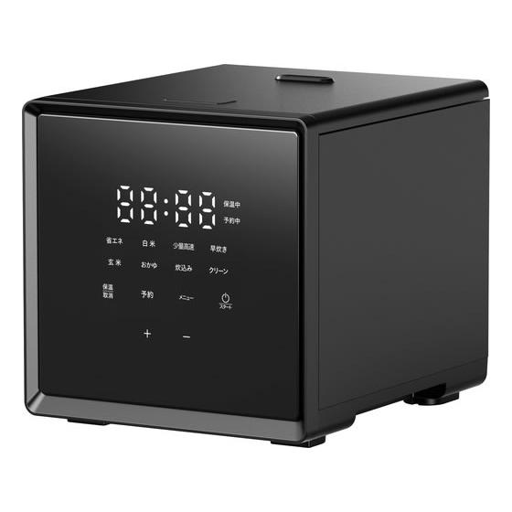 YAMAZEN キューブ型 マイコン炊飯器 2合 ブラック YJS-CM025(B)