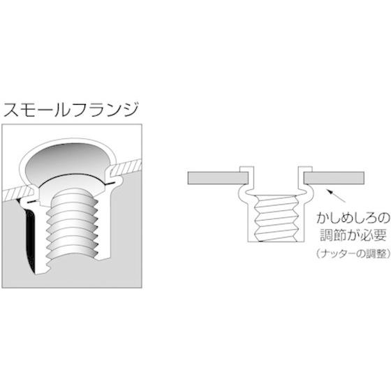 エビ　ブラインドナット　エビナット　(薄頭・ステンレス製)　M6×1.0(100本入)　NTK6M40　板厚4.0