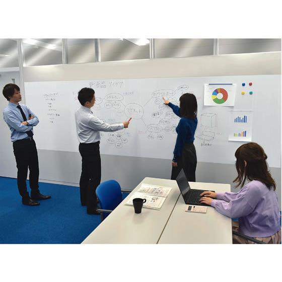 【お取り寄せ】マグエックス 広幅マグネットホワイトボードシート 1200×4200mm マグネットホワイトボード ＰＯＰ 掲示_3