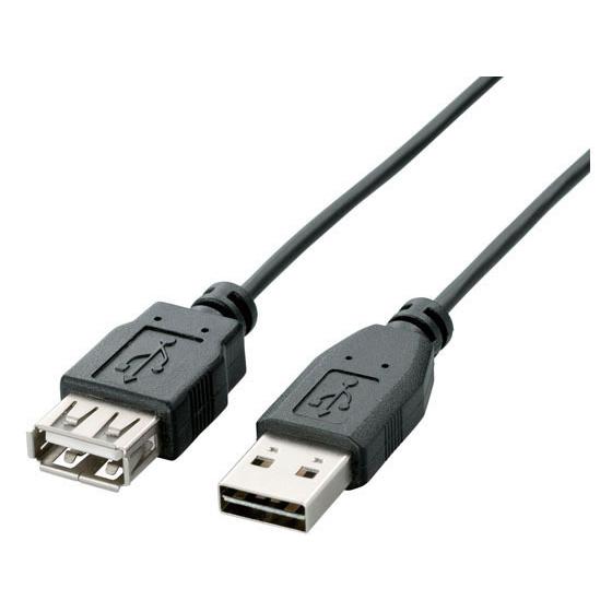 【お取り寄せ】エレコム/USB2.0延長ケーブル 1.5m/U2C-DE15BK A-A 両面挿し USBケーブル 高価値セリー
