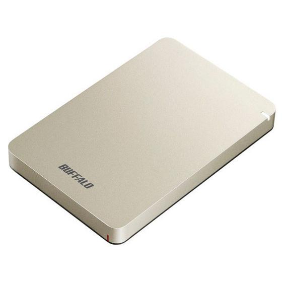 お取り寄せ】バッファロー USB3.1ポータブルHDD1TBゴールド HD-PGF1 