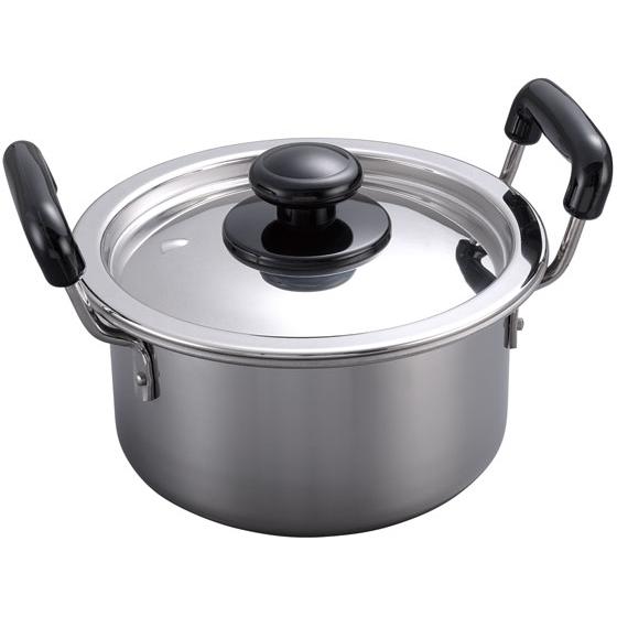 ステンレススチール 【お取り寄せ】柄沢製作所 18-0 モリブデン 実用鍋