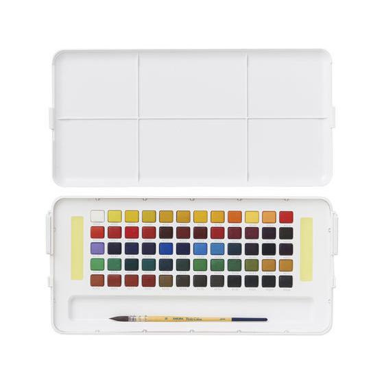 【お取り寄せ】サクラクレパス プチカラー 60色セット NCW-60 固形絵の具 画材