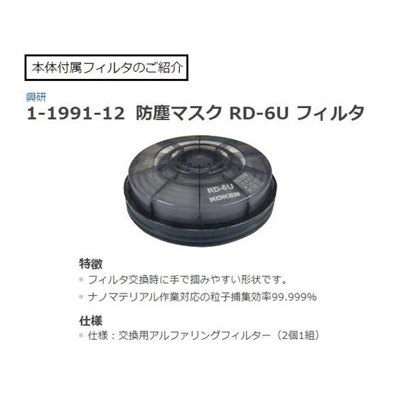 お取り寄せ】興研 防じんマスク(ナノマテリアル対応)1521U型 防じん