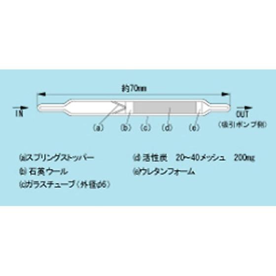 柴田科学　チャコールチューブ　単層型　120本　080150-0531