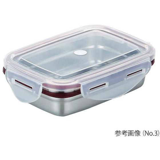お取り寄せ】アズワン ステンレス角型容器(ロックタイプ)540mL No.4