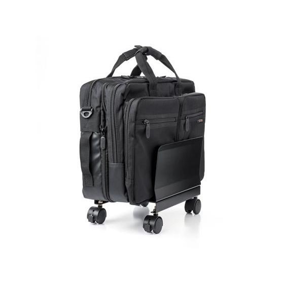 【お取り寄せ】サンワサプライ キャスター付き鞄スタンド(ブラック) BAG-STN001BKN  キャリングバッグ ＰＣアクセサリー ＰＣ｜jetprice｜03