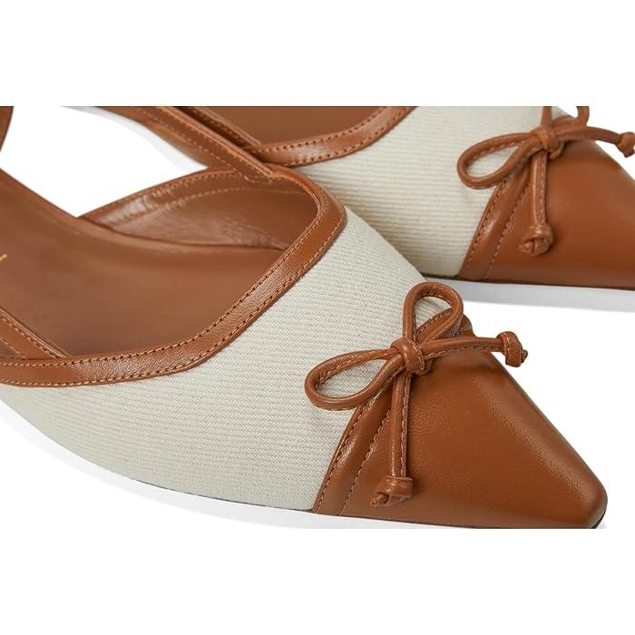 【Stuart Weitzman】キティ スリングバック メッシュ Stuart Weitzman Kitty Mesh Leather Cap-Toe Slingback Flats