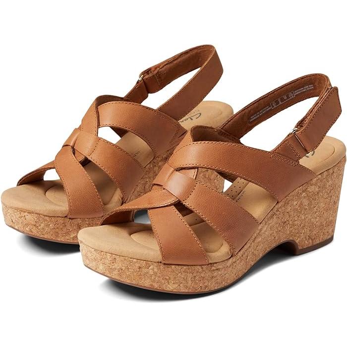 (取寄) クラークス レディース ジゼル ビーチ Clarks women Clarks Giselle Beach Tan Leather Clarks（クラークス） (取寄) シューズ レディース ジゼル ビーチ タン