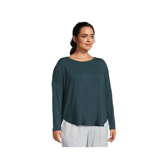 (取寄) アイリーン フィッシャー レディース ラウンド ネック ボクシー トップ Eileen Fisher women Round Neck Boxy Top Alpine P最大17倍1/1限定 (取寄) アイリーン フィッシャー レディース