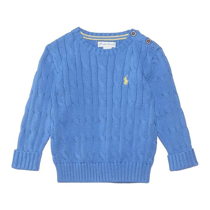 (取寄) ラルフローレン キッズ ボーイズ ケーブルニット コットン セーター (インファント) Polo Ralph Lauren Kids boys Cable-Knit Cotton Sweater (Infant) Oasis Yellow/C7349 POLO RALPH LAUREN（ポロ・ラルフローレン） (取寄) ラルフローレン