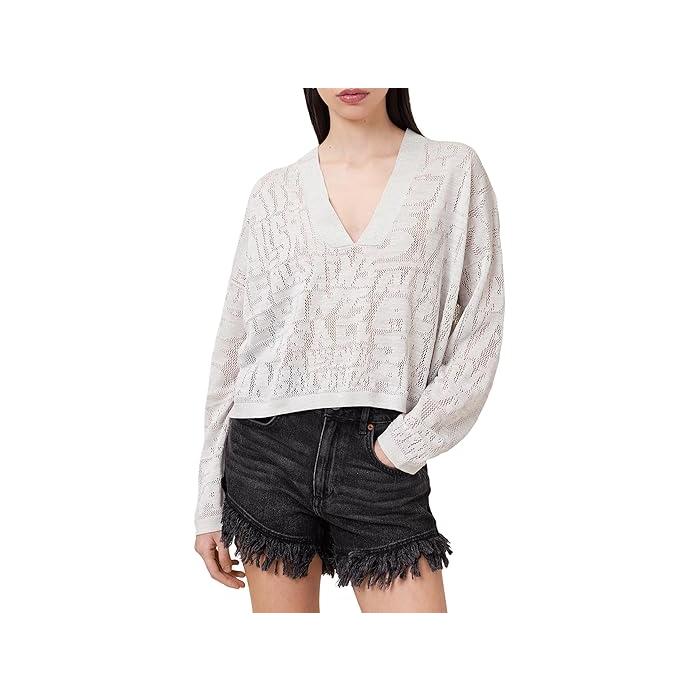 (取寄) オールセインツ レディース カイト V-ネック AllSaints women Kaito V-neck Chalk White ALLSAINTS（オールセインツ） P最大17倍1/1限定 (取寄) レディース