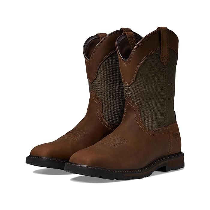 (取寄) アリアット メンズ グランドブレーカー ワイド スクエア トゥ H20 ST Ariat men Ariat Groundbreaker Wide Square Toe H20 ST Palm Brown/Ballistic Brown 取寄) アリアット メンズ グランドブレーカー ワイド スクエア トゥ
