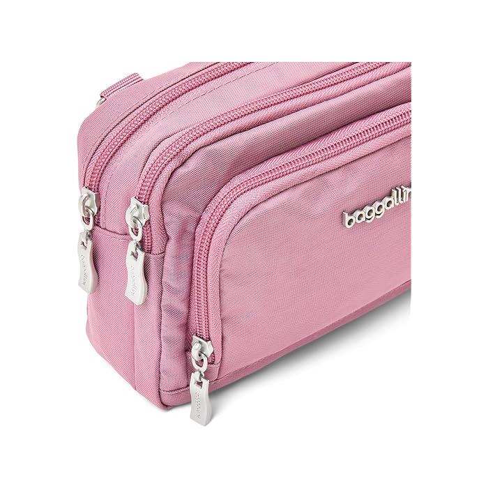 (取寄) バッガリーニ レディース トライフェクタ Rfid ウォレット クロスボディ Baggallini women Trifecta Rfid Wallet Crossbody Dusty Mauve