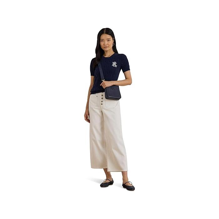 【タグ付き未使用】ローレンラルフローレン ケーブルニット ショートスリーブ XS POLO RALPH LAUREN（ポロ・ラルフローレン） ニット セーター ケーブル