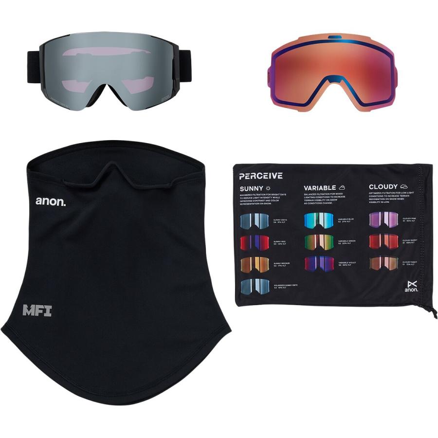 (取寄) アノン シンク ゴーグルズ + MFI マスク Anon Sync Goggles + MFI Mask Black/Perceive Sunny Red anon (取寄) アノン シンク ゴーグルズ + MFI マスク Anon Sync