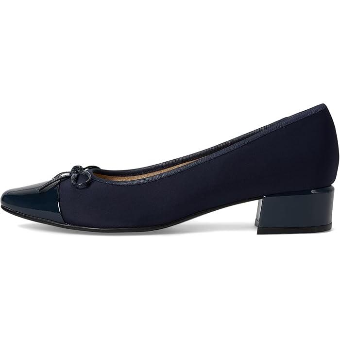 取寄) ヴァネリ レディース Vaneli women Alesya Navy Owi/Navy Patent