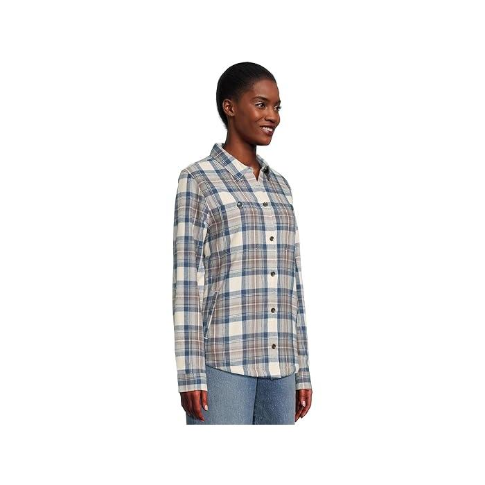 (取寄) エルエルビーン レディース スコッチ プレイド シェルパ ライン シャツ L.L.Bean women Scotch Plaid Sherpa Lined Shirt Indigo Tartan