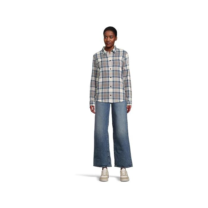 (取寄) エルエルビーン レディース スコッチ プレイド シェルパ ライン シャツ L.L.Bean women Scotch Plaid Sherpa Lined Shirt Indigo Tartan
