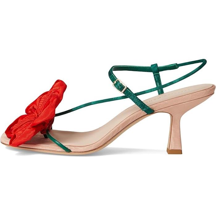 (取寄) ロフラー ランドール レディース フランク フラワー アップリケ ヒールド サンダル Loeffler Randall women Frank Flower Applique Heeled Sandals Nude/Green/Red LOEFFLER RANDALL (取寄) ロフラー ランドール レディース フランク