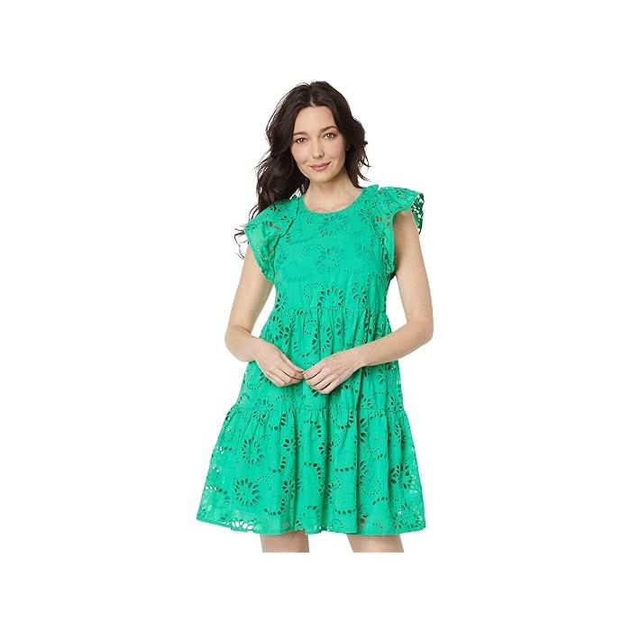 (取寄) マギー ロンドン レディース アイレット ミニ ドレス Maggy London women Eyelet Mini Dress Deep Mint | マギーロンドン