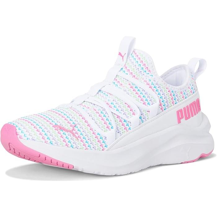 (取寄) プーマ ソフトライド ワン4オール スリッポン (ビッグ キッド) PUMA Softride One4All Slip On (Big Kid) Puma White/Pink Lilac/Mint PUMA（プーマ） (取寄) キッズ ソフトライド ワン4オール スリッポン