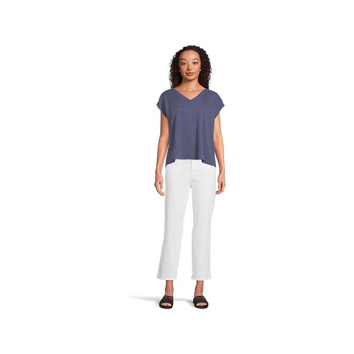 (取寄) アイリーン フィッシャー レディース V-ネック スクエア ティー Eileen Fisher women V-Neck Square Tee Bluette 取寄) アイリーン フィッシャー レディース V-ネック スクエア