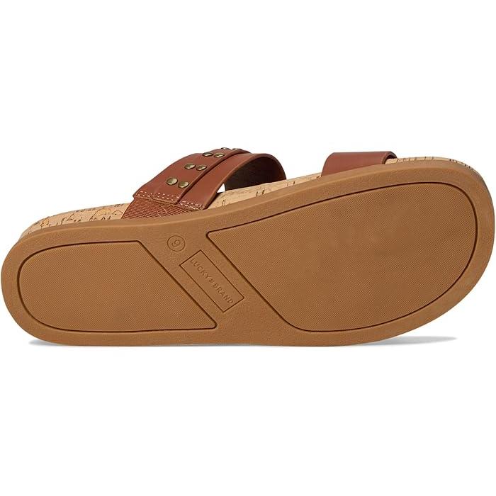 (取寄) ラッキーブランド レディース スタデッド トゥー バンド フラッツ サンダル Lucky Brand women Dineesa Studded Two Band Flat Sandals Conger LUCKY BRAND（ラッキーブランド） (取寄) レディース スタデッド