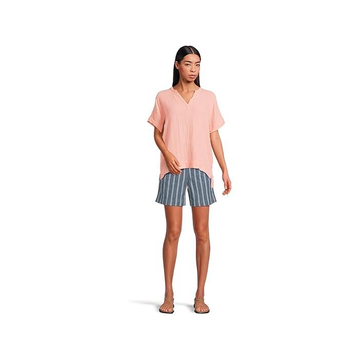 (取寄) エルエルビーン レディース クラウド ガーゼ シャツ ショート スリーブ L.L.Bean women Cloud Gauze Shirt Short Sleeve Coral Quartz