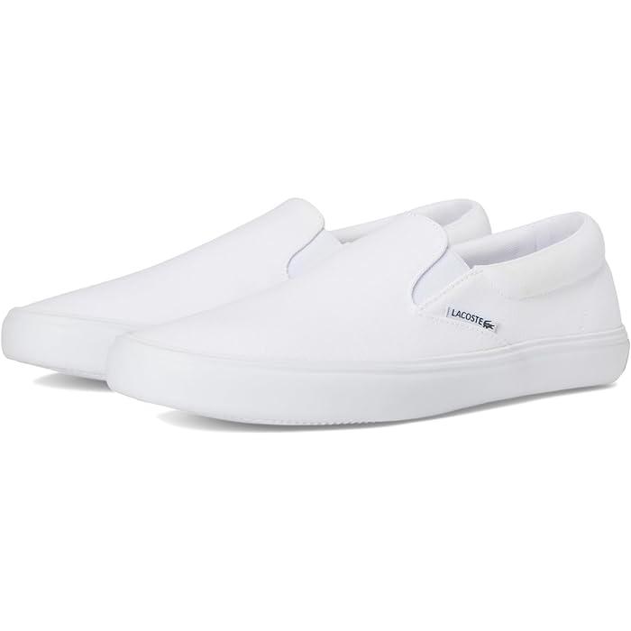 (取寄) ラコステ メンズ スリッポン ベース スニーカー Lacoste men Slip-On Base Sneakers White LACOSTE（ラコステ） (取寄) メンズ スリッポン ベース スニーカー
