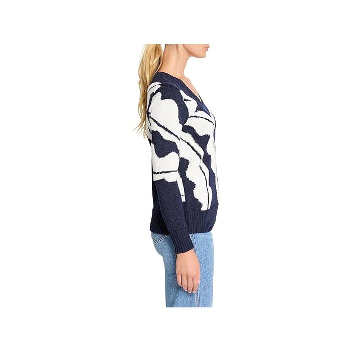 (取寄) ニックゾー レディース シャドー リーフ セーター NIC+ZOE women Shadow Reef Sweater Indigo Multi P最大17倍1/1限定 (取寄) ニックゾー レディース シャドー リーフ