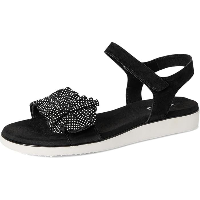 (取寄) ヴァネリ レディース  Vaneli women Elsbet Black Suede/Black/White Dots 取寄) ヴァネリ レディース Vaneli women Elsbet Black Suede/Black