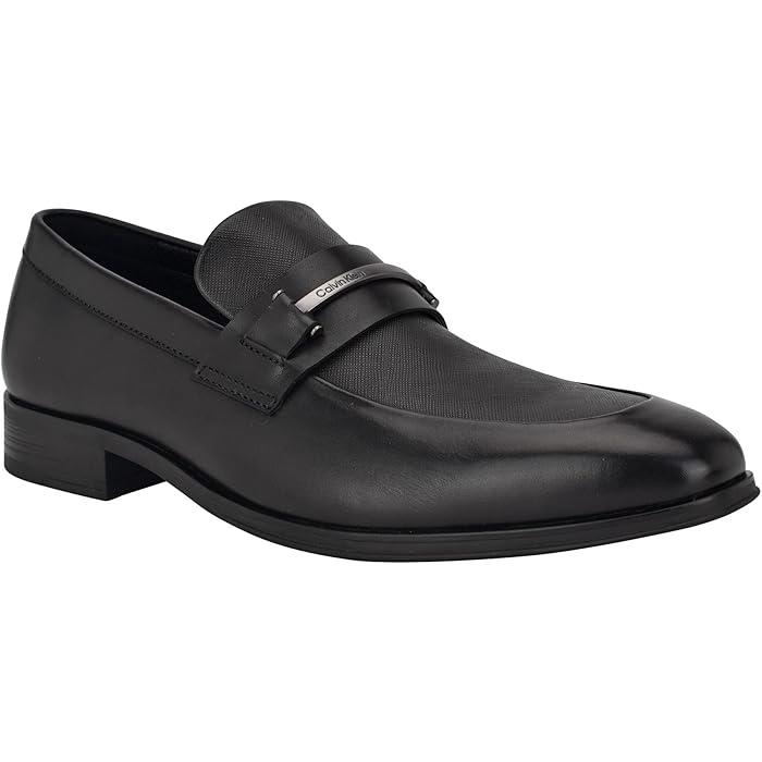 (取寄) カルバンクライン メンズ    men   Dearl Black Leather Calvin Klein（カルバン・クライン） (取寄) メンズ ディリー Calvin