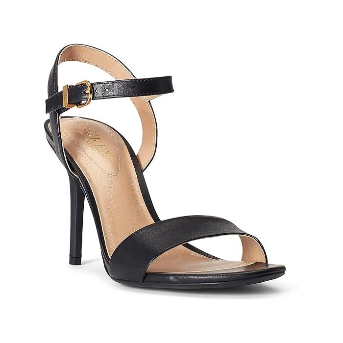 (取寄) ローレン ラルフローレン レディース グウェン バーニッシュド レザー サンダル Lauren Ralph Lauren women Lauren Ralph Lauren Gwen Burnished Leather Sandal Black LAUREN RALPH LAUREN（ローレン ラルフローレン） (取寄) ローレン