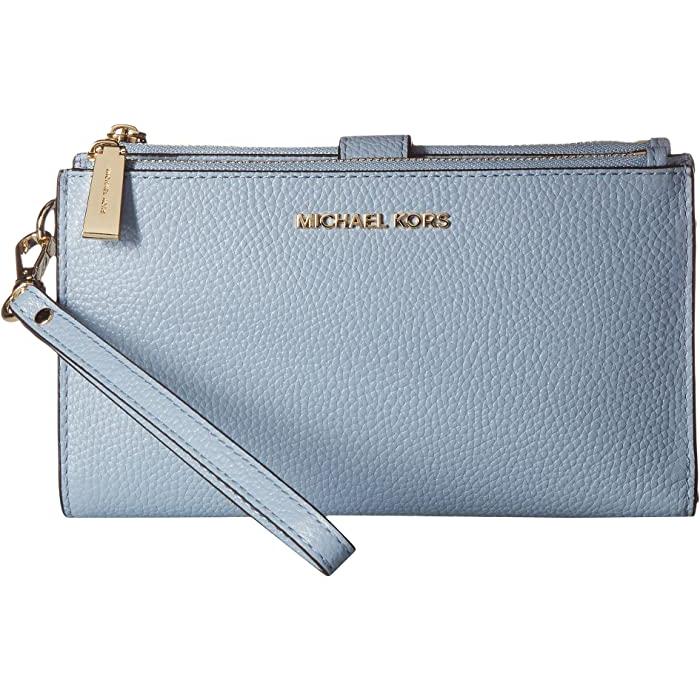 ジップ ダブル マイケルコース 取寄 リスレット Pale Wristlet Zip Double Kors Michael Michael ボディバッグ 数量は多 Lerablanco Es