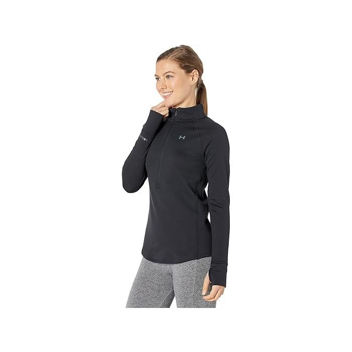 (取寄) アンダーアーマー レディース コールドギア(R) ベース 4.0 1/2 ジップ Under Armour women Under Armour ColdGear(R) Base 4.0 1/2 Zip Black/Pitch Gray UNDER ARMOUR（アンダーアーマー） (取寄) レディース コールドギア(R