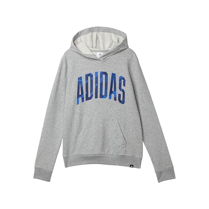 (取寄) アディダス キッズ メンズ グラフィック ヘザー フリース フーデット プルオーバー (ビッグ キッド) adidas Kids men Graphic Heather Fleece Hooded Pullover (big Kid) Dark Grey Heather adidas（アディダス） P最大17倍1/1限定 (取寄) キッズ メンズ