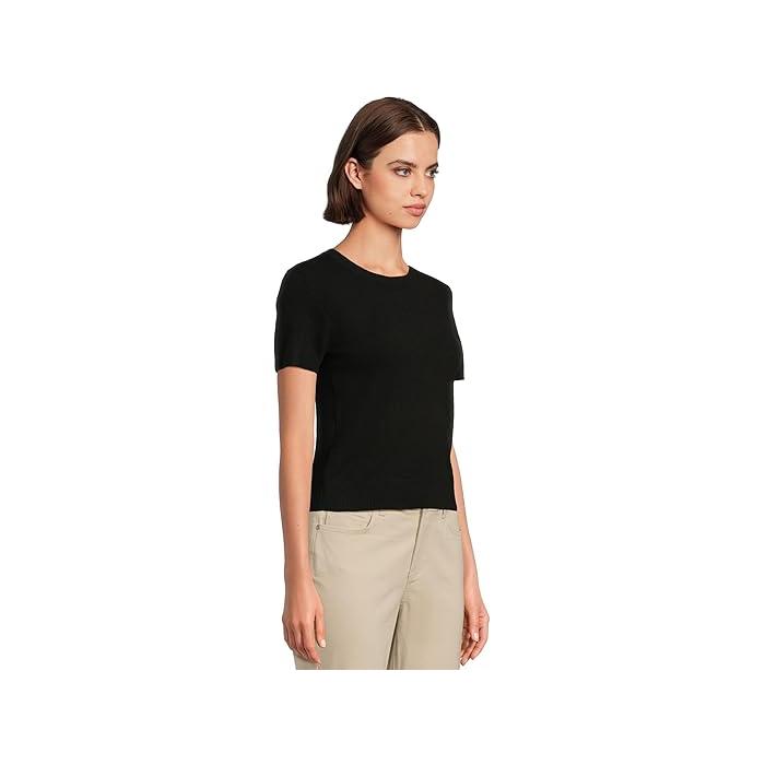 (取寄) ヴィンス レディース ウール アンド カシミア ブレンド ショート スリーブ セーター Vince women Wool & Cashmere Blend Short Sleeve Sweater Black VINCE（ヴィンス） (取寄) レディース ウール アンド カシミア