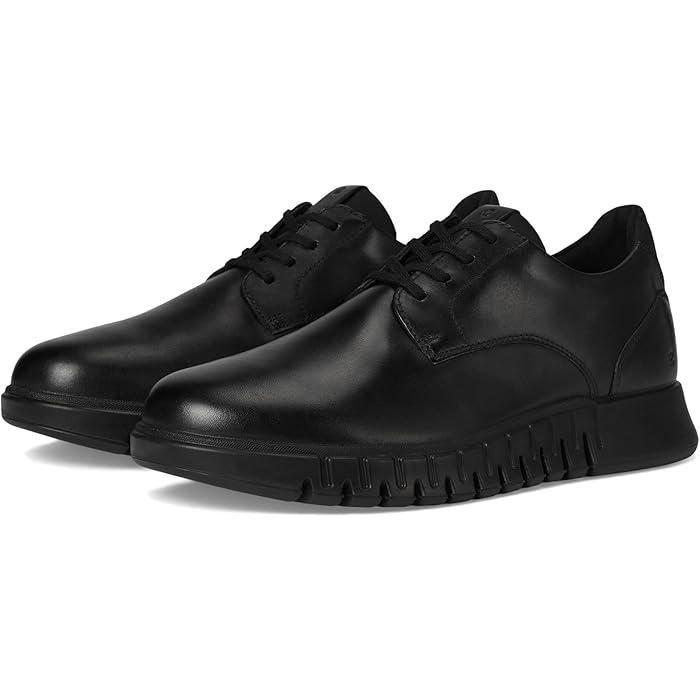 (取寄) エコー メンズ グルーブ スタジオ プレーン トゥ スニーカー ECCO men Gruuv Studio Plain Toe Sneaker Black/Black | ecco