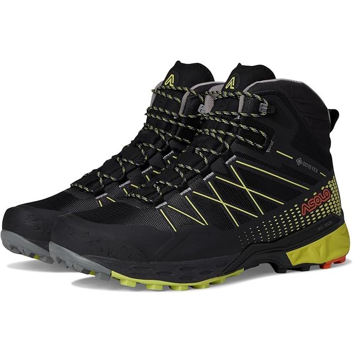 (取寄) アゾロ メンズ タホ Gtx Asolo men Tahoe GTX Black/Safety Yellow 1 Asolo（アゾロ） P最大16倍1/5限定 (取寄) メンズ タホ ミッド Gtx