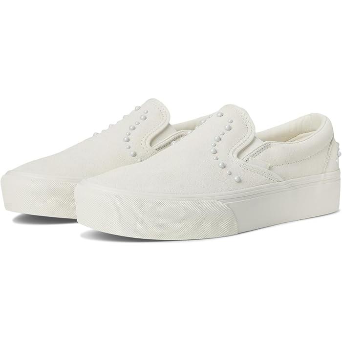 (取寄) バンズ クラシック スリッポン プラットフォーム Vans Classic Slip-On Platform Pearls Marshmallow VANS（ヴァンズ） (取寄) バンズ クラシック スリッポン
