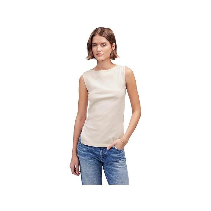 (取寄) メイドウェル レディース ボート ネック スリット タンク Madewell women Boat Neck Slit Tank Crimson madewell (取寄) メイドウェル レディース ボート ネック スリット